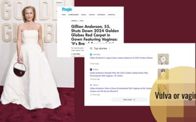 What’s That on a Gillian Anderson’s Dress? Not a Vagina, Definitely