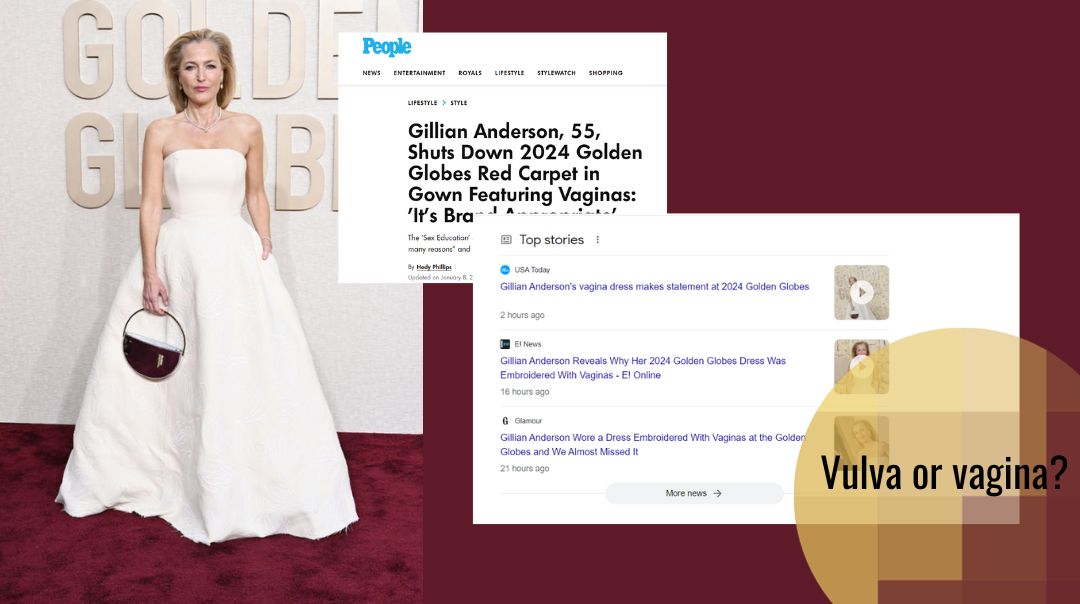 What’s That on a Gillian Anderson’s Dress? Not a Vagina, Definitely